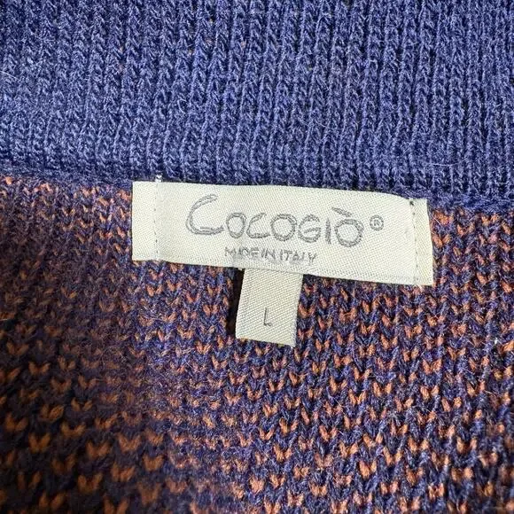 Cocogio Fringed Open Fron Cardigan Sweater Womens Sz L Aztec Boho Western Italy - Picture 10 of 16